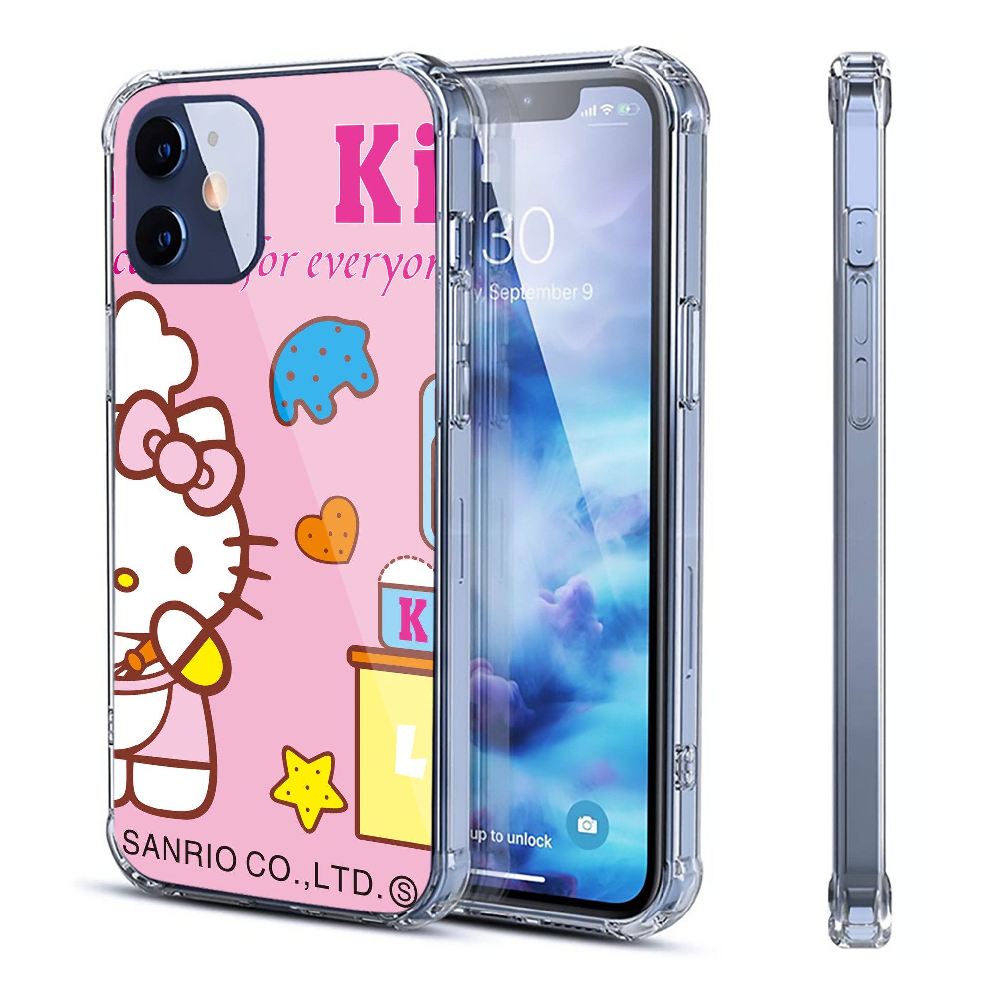 （画像用） Hello Kitty ハローキティ 【iPhone 12シリーズ対応】透明スマホケース（クリアソフトケース）